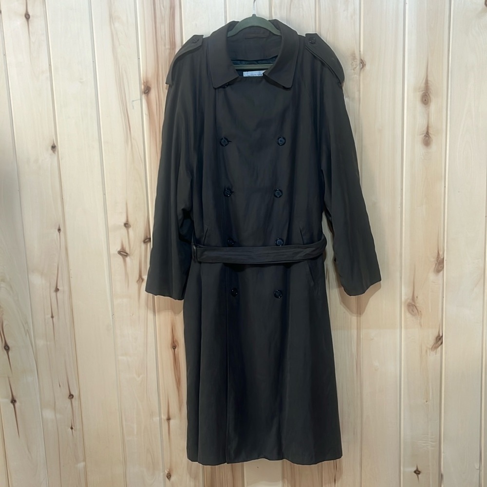 London Fog Grey Limited‎ Edition Trench Coat Mens Size 44R